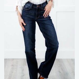 Judy Blue Flare Wide Leg Blue Jeans